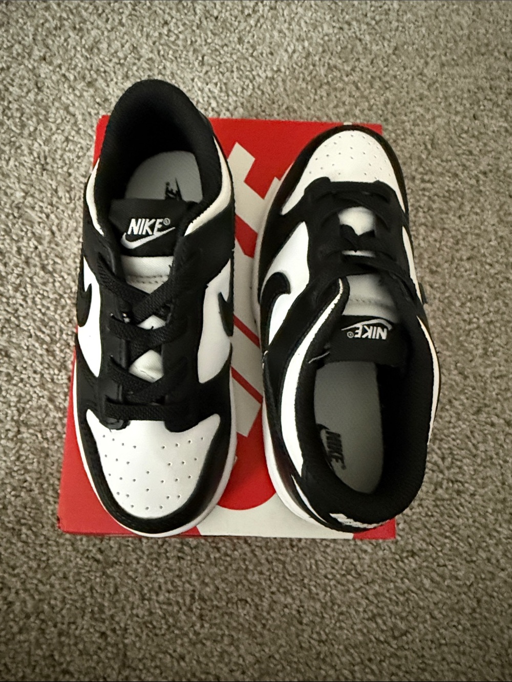 Nike Kids Black and White Low-Top Sneakers